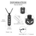 thumbnail image 2 of Cremation Urn Pendant Necklace with Hollow Cylinder Vial Keepsake Urn Cremation Jewelry Memorial Lockets for Ashes for Women Men, 2 of 5