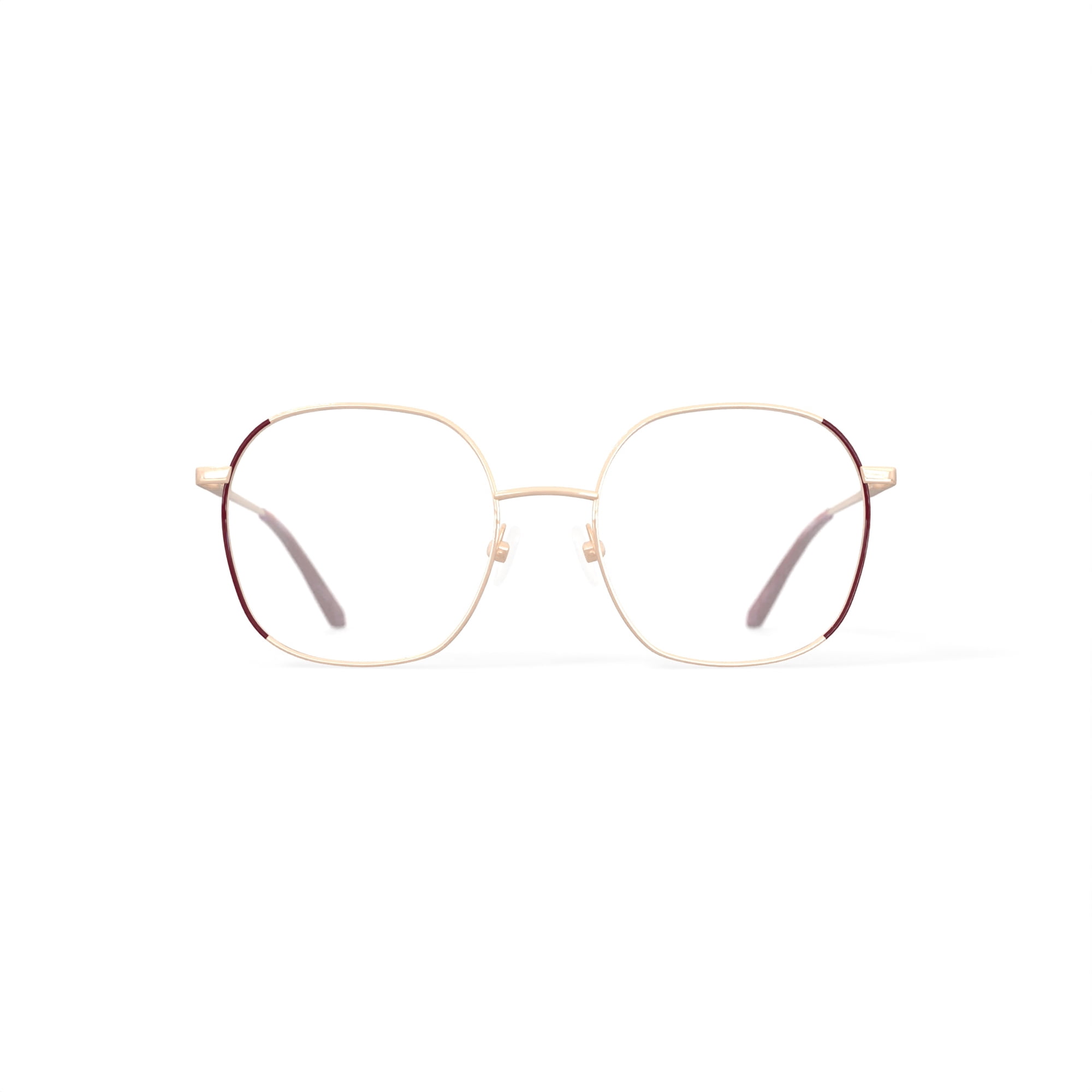 Flower Women's Prescription Eyeglasses with Case, FLR6057, Rose Gold, 53mm, 1 Pair