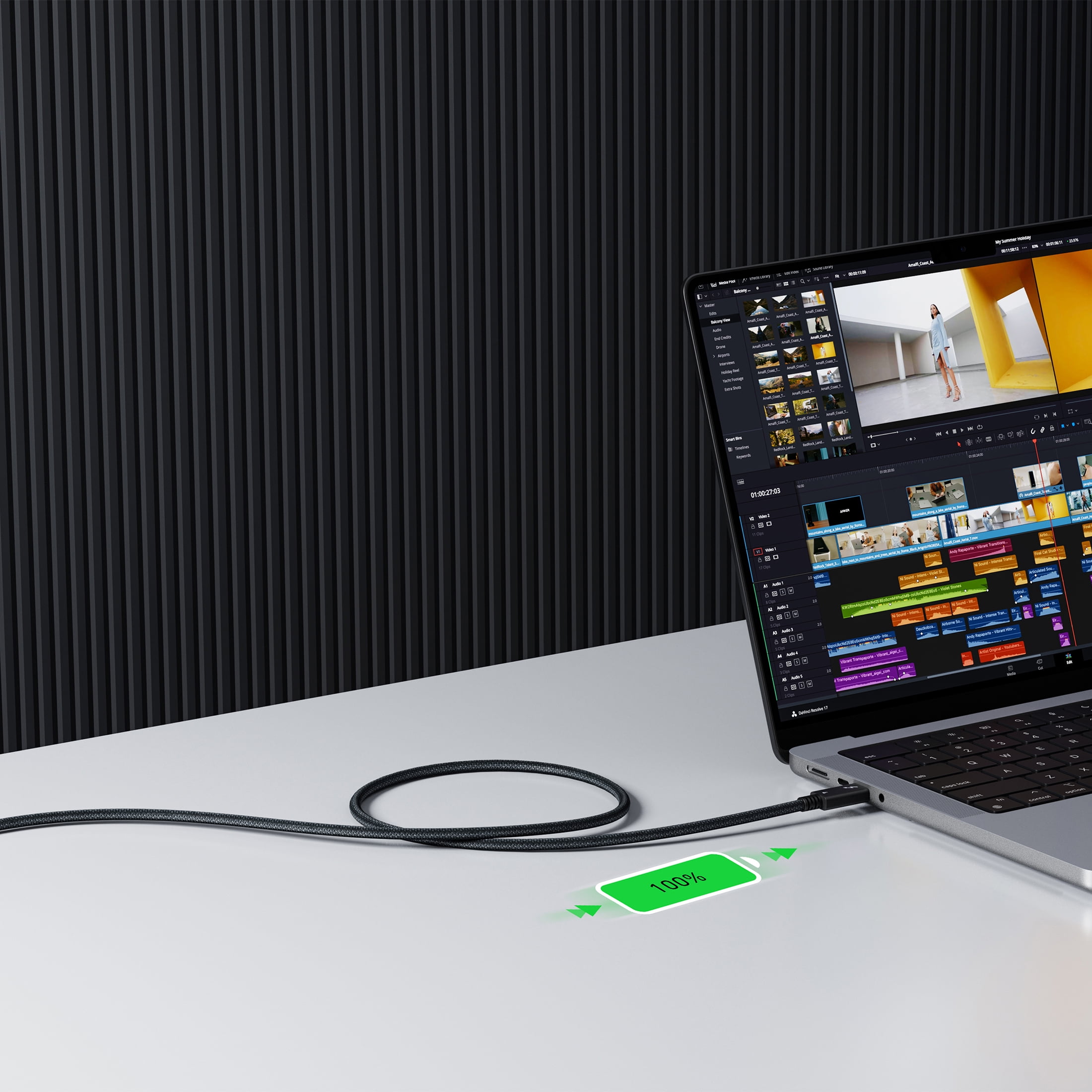 Anker ThunderBolt 4.0 USB-C to USB-C Cable (3.3ft, 40Gbps, 240W, Braided)