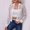 White, variant on Goodtrade8 Coats for Women Winter Cropped Zip up Cardigan Lace Casual Solid Color Long Sleeve V-Neck Womens Tops