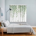thumbnail image 3 of Eucalyptus Leaves Kitchen Curtains Window Panels, Green Summer Botanical Weeping Insulated Window Treatment Curtain, Grommet Curtains for Bedroom/Living Room/Bathroom, 2 Piece 42"Wx63"L, 3 of 8