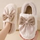 thumbnail image 3 of Xucatan Women's Plush Fuzzy Slippers with Bow, Non-Slip Indoor Outdoor House Shoes, Warm Cozy Winter Slippers for Women with Closed Back Gift, 3 of 4