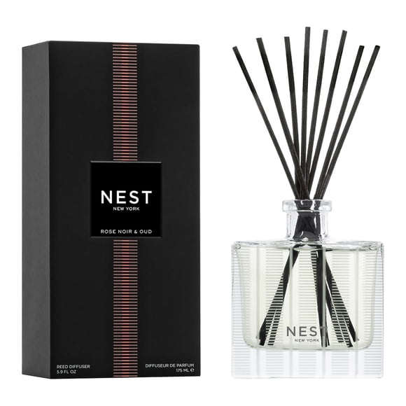 Difusor Reed NEST New York Rose Noir & Oud de 175 ml con barras