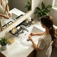 thumbnail image 5 of Over Sink Faucet Storage Rack, No Drill Free Standing Faucet Organizer Shelf with Drainage Design, Space Saving Countertop Storage for Kitchen and Bathroom, 5 of 5