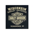 thumbnail image 2 of Harley-Davidson Men's Rebel #1 RWB Logo Pullover Cotton-Blend Hoodie, Black (L), Harley Davidson, 2 of 2