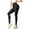 Black, variant on No Boundaries Leggings Print High Waist Casual Ankle Slim-Leg Leggings