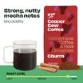 thumbnail image 2 of Copper Cow Premium Vietnamese Ground Coffee, 10 OZ | Churro Flavored Coffee | Dark Roast Made with Real Cinnamon | Vietnamese Coffee, 2 of 8