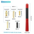thumbnail image 4 of Unique Bargains 1 Set 12cm 4.7' Car AM FM Radio Signal Antenna Mast Universal Carbon Fiber Pattern Red, 4 of 6