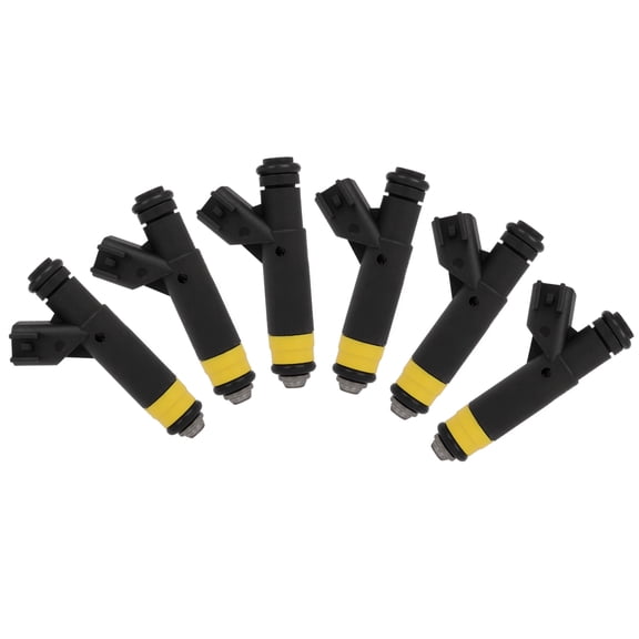 Injectors Kit,SCITOO 1 Holes Fuel Injector fit for 2001-2003 for Ford for F-150 4.2L, 2004 for Ford for F-150 Heritage 4.2L, 2000-2001 for Ford for Mustang 3.8L, Set of 6