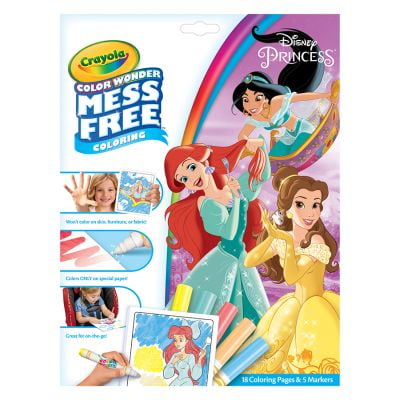 Disney Princess Crayola Color Wonder Mess Free Coloring 18 Coloring Pages and 5 Markers 