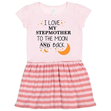 

Inktastic I Love My Stepmother To The Moon and Back Gift Toddler Girl Dress