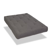 Wolf - Comfort Plus 8" Cotton and Foam Futon Mattress Queen, Marmor Gray Upholstery Grade Fabric