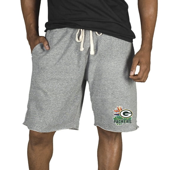Men's Concepts Sport Gray Green Bay Packers Mainstream Tri-Blend Shorts