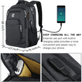 thumbnail image 4 of UKEIN Black Laptop Backpack Computer Business Backpack for Adult Water Resistant Anti-Theft Laptop Backpack for Men, 4 of 8