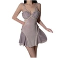 thumbnail image 2 of OSFVNOXV Retro Velvet Nightgowns for Women Vintage Chemise with Built-In-Bra,Soft Comfortable Loungewear Sleepwear, 2 of 4