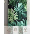 thumbnail image 3 of Palm Leaf Sheer Curtains for Living Room Bedroom Green Tropical Plant Summer Nature Scenery Sheer Curtains 84 Inch Long 2 Panels Set Light Filtering Curtain Window Treatments Drapes for Dining Room, 3 of 6