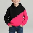 thumbnail image 1 of Sudadera con capucha para niño, con estampado de color, manga larga, informal, deportiva, con capucha, manga larga, sudadera con capucha, top con inserciones en los hombros, blusa de poliéster para ni, 1 of 7