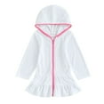 thumbnail image 4 of Swim Cover Up Toddler Girl Kids Toddler Swim Cover Up Girls Boys Beach Swimsuit Coverup Terry Zipper Bathing Suit Cover Ups Swimwear, 4 of 5