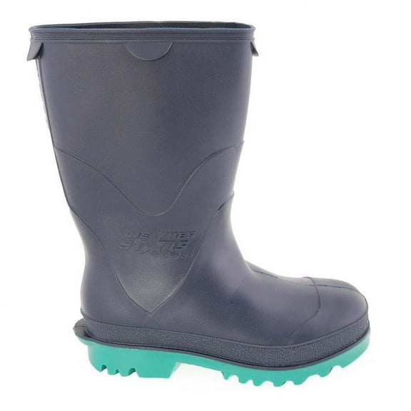RAIN BOOT PVC YOUTH BL/GR SZ7