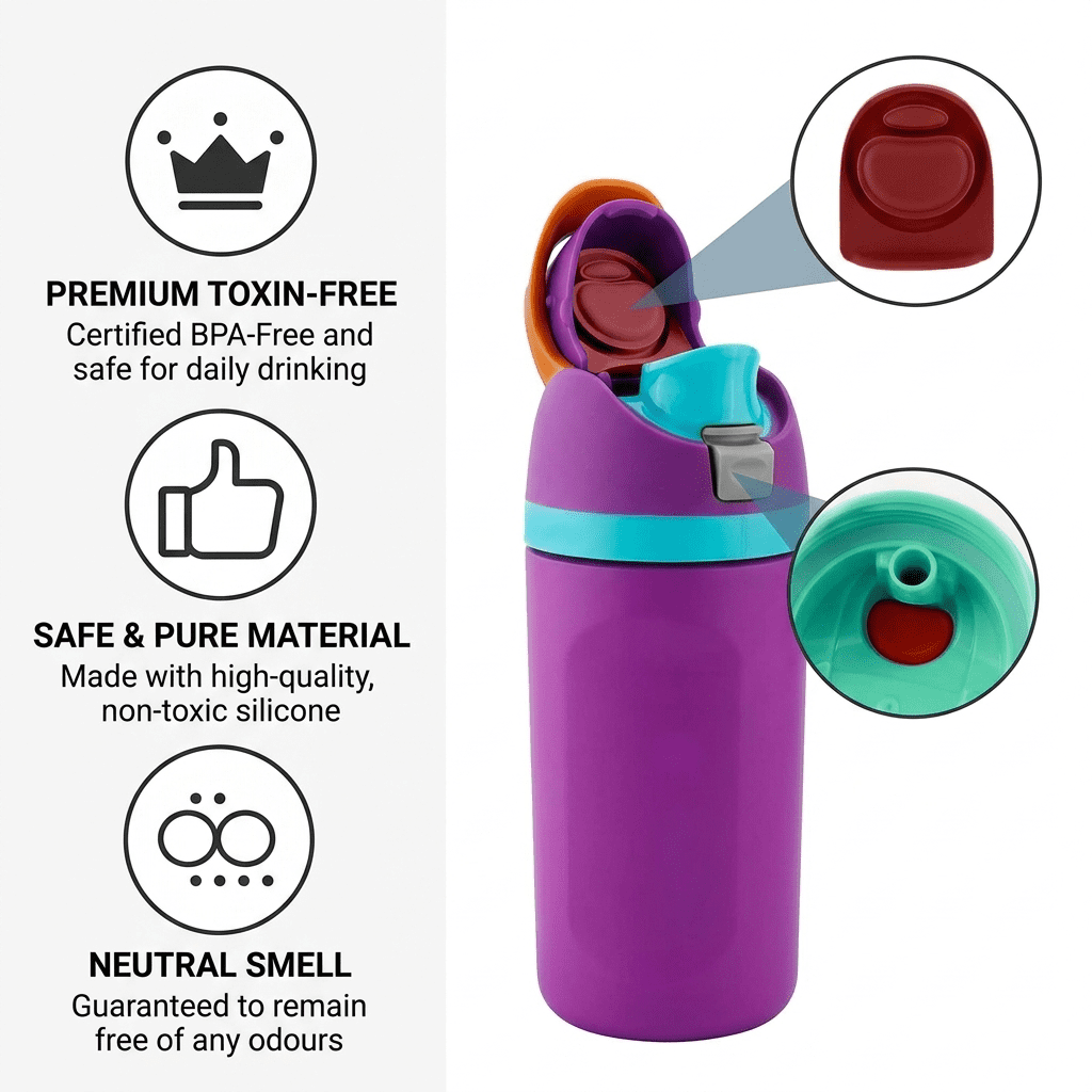 Replacement Stopper & Seal Ring Compatible with Owala FreeSip 24oz/32oz - 3 Pack BPA-Free Silicone Plug & Gasket Kit + Screwdriver