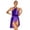 Dark Purple, variant on YEAHDOR Womens Chiffon Ruched Ballet Dance Dress Strappy Latin Leotard Dancewear Navy_Blue M