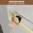 thumbnail image 4 of Frameless Sliding Shower Door 56-60" W x 76" H, 5/16" (8mm) Clear Nano Tempered Glass, Bypass Bathroom Shower Glass Doors with Stainless Steel Hardware, Easy to Clean Gold, 4 of 11