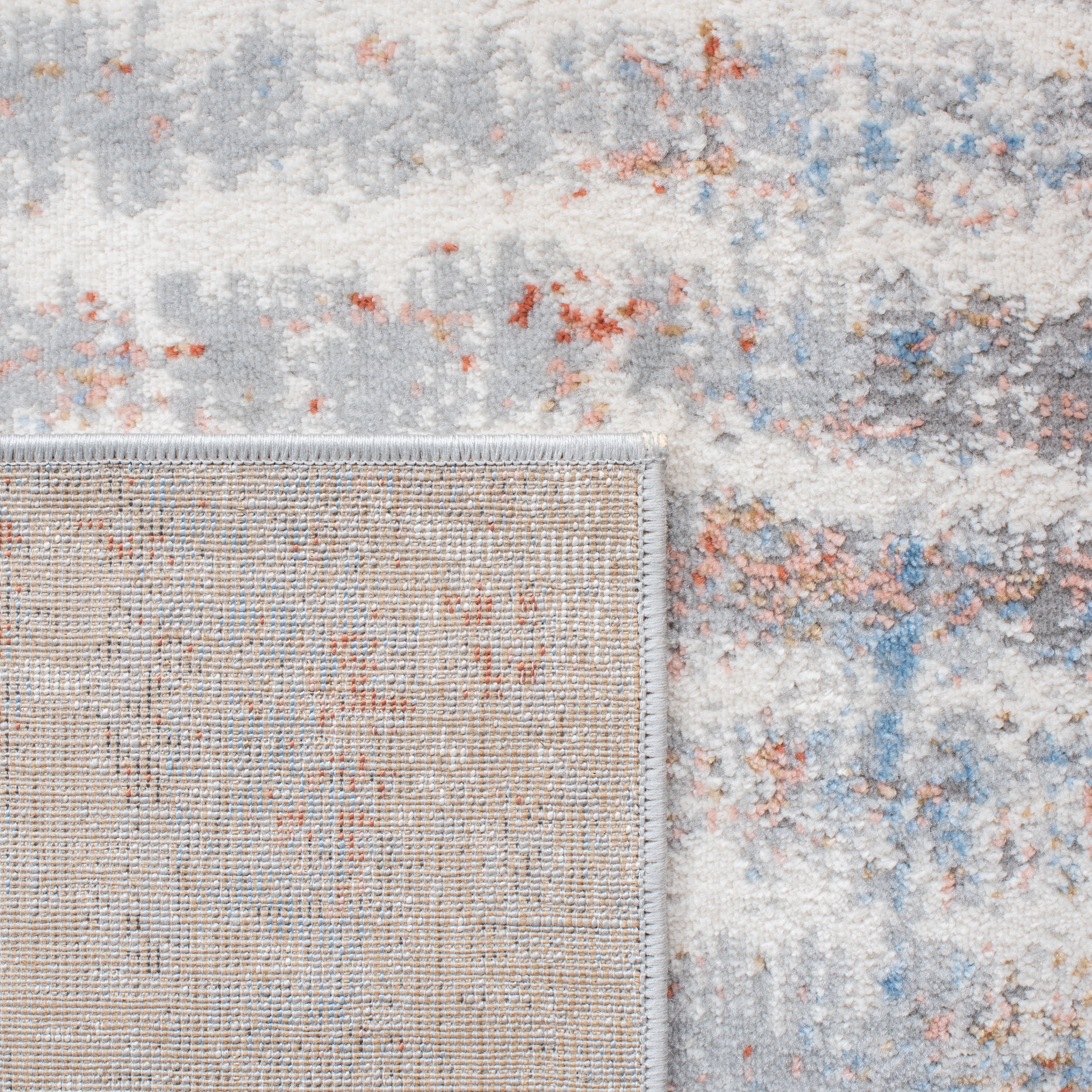 SAFAVIEH Amelia Denny Distressed Area Rug, Gray/Rust, 4'5" x 6'5"