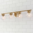 thumbnail image 2 of LNC Cionar Mid-century Modern Gold Bathroom Vanity Light Globe Wall Sconce with Clear Glass Shades 3-Light/ L19.5" 13 to 24 Inches, 2 of 5