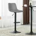 thumbnail image 3 of Okeysen Bar Stools Set of 4 Counter Height Adjustable Swivel Armless Dining Chairs with Mid Backs Metal Base for Pub Kitchen, Grey, 3 of 7