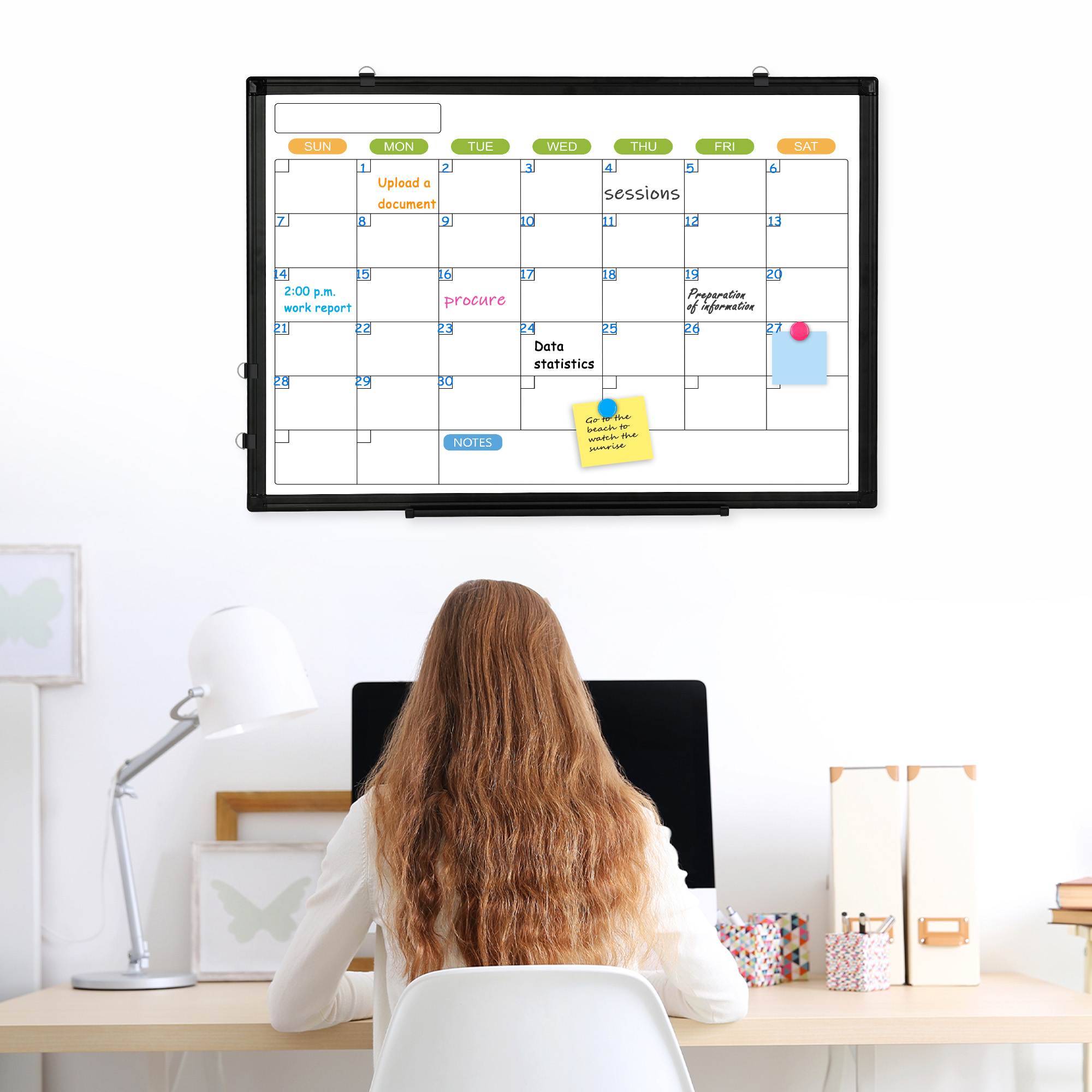 Dollar Boss Double-Sided Magnetic Dry Erase Calendar 24x18 photo 5