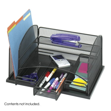 Onyx Mesh Desktop Organizer With 3 Drawers Walmart Com