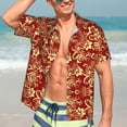 thumbnail image 6 of Mens Hawaiian Shirts Casual Short Sleeve Button Down Shirt Summer Beach Shirts, 6 of 8