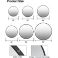 thumbnail image 3 of 18-pulgada round metal frame mirror para bathroom, dormitorio, o entrada - golden, con easy mounting hardware, 3 of 7