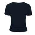 thumbnail image 4 of Aloohaidyvio Crop T Shirts for Women,Womens Short Sleeve T Shirts V Neck Crop Going Out Cute Tops for Women Basics Tees Summer Trendy Clothes, 4 of 5
