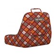thumbnail image 2 of Abstract Reading Pillow Cover, Squares Traditional Inspired in Warm Tones Geometric Composition, Unstuffed Printed Bed Rest Case from Soft Fabric, XL Size, Maroon Orange and Dimgray, by Ambesonne, 2 of 4