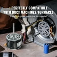thumbnail image 6 of VEVOR 1/3HP Furnace Blower Motor, 110/120V 4.4Amps, 1075RPM 4 Speeds, CW/CCW Rotation, 48 Frame 5.2" Shaft Length, 5μF/370V Capacitor + 11" Hold Hoop, 6 of 9