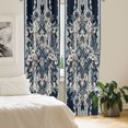 thumbnail image 2 of Ambesonne Victorian Curtains 2 Panel Set, Cold Lace Floral Leaves, Pair of - 28" x 95", Dark Violet Blue Coconut, 2 of 4