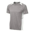 thumbnail image 5 of Sport-Tek ST361 Mens Heather Colorblock Contender Tees, Vintage Heather & White - 4XL, 5 of 6
