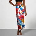 thumbnail image 2 of Turilly Summer Skirts for Women High Waist Satin Pencil Midi Skirt Slim Fit Office Business Casual Skirt, 2 of 7