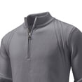 thumbnail image 5 of FRSASU Men's Quarter Zip Golf Pullover Sweater with Mock Collar, thermal Merino Wool, Breathable Soft Fabric Gray, 5 of 6