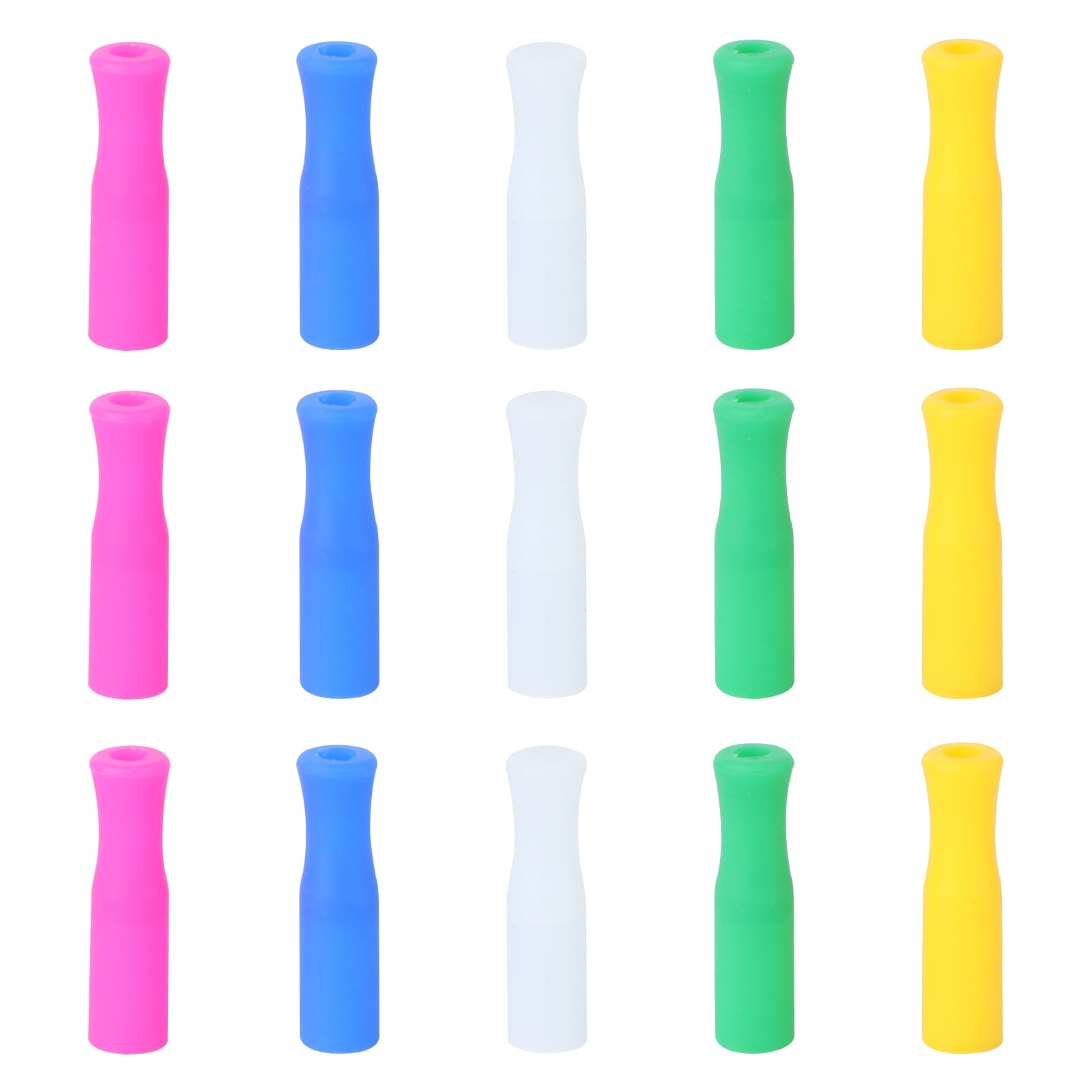 12Pcs Reusable Silicone Straw Tips 5/16Wide(8mm Outer Diameter)  Multi-color Food Grade Rubber Straw Covers Flex Elbow Hydraflow Straw  Replacement Tip