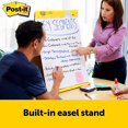 thumbnail image 2 of Post-it Super Sticky Tabletop Easel Pad, Great for Virtual Teachers and Students, 20 x 23 Inches, 20 Sheets/Pad, 1 Pad (563R), Portable White Premium Self Stick Flip Chart Paper, Built-in Easel Stand, 2 of 10