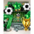 thumbnail image 4 of Soccer Balloons Championship Trophy Balloon, 32 Inch Foil Mylar Gold Champion Balloon First Prize Soccer Party Decorations World Cup Sport Theme Birthday Party Balloons Decorations Supplies Decor, 4 of 12