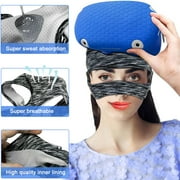 Accessories For Oculus Quest 2, 2023 Upgraded VR Silicone face Cover, Quest 2 Touch Controller Grip Cover, Protective Lens Cover, Disposable Eye Cover, Thumb Button Cap, Blue