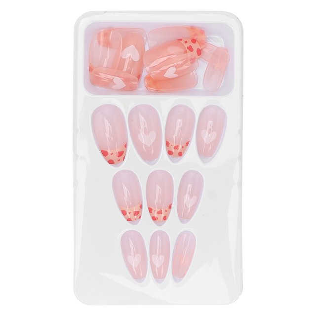 Uñas postizas NikouMX 24 piezas ataúd artificial cubierta completa