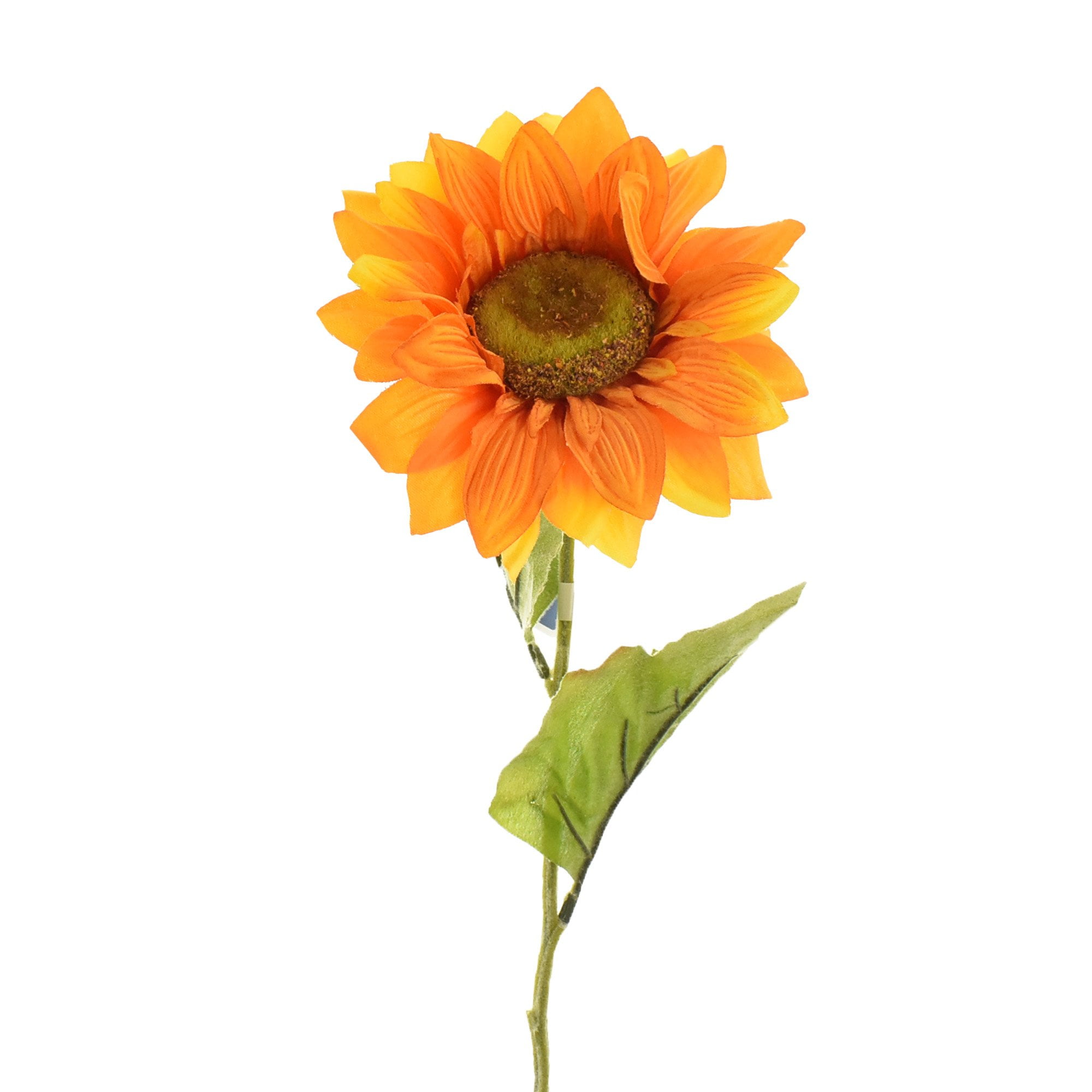 Artificial Sunflower Spray, Orange, 24Inch