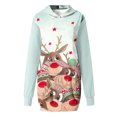 thumbnail image 3 of Vestido de sudadera con bolsillo y estampado navideño de manga larga con capucha para mujer Pompotops hdfakjf9353, 3 of 4
