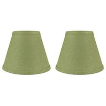 Urbanest Hardback Faux Silk Coolie Shade, Burlap, 5x9x7", Khaki Green, Set of 2