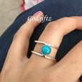 thumbnail image 6 of Blue Turquoise Gemstone Ring, 925 Solid Sterling Silver Jewelry, Handmade Ring, Engagement Ring, Statement Ring, Wedding jewelry For Her, 6 of 10