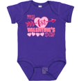 thumbnail image 3 of Inktastic My First Valentine's Day with Pink Heart and Arrow Boys or Girls Baby Bodysuit, 3 of 5